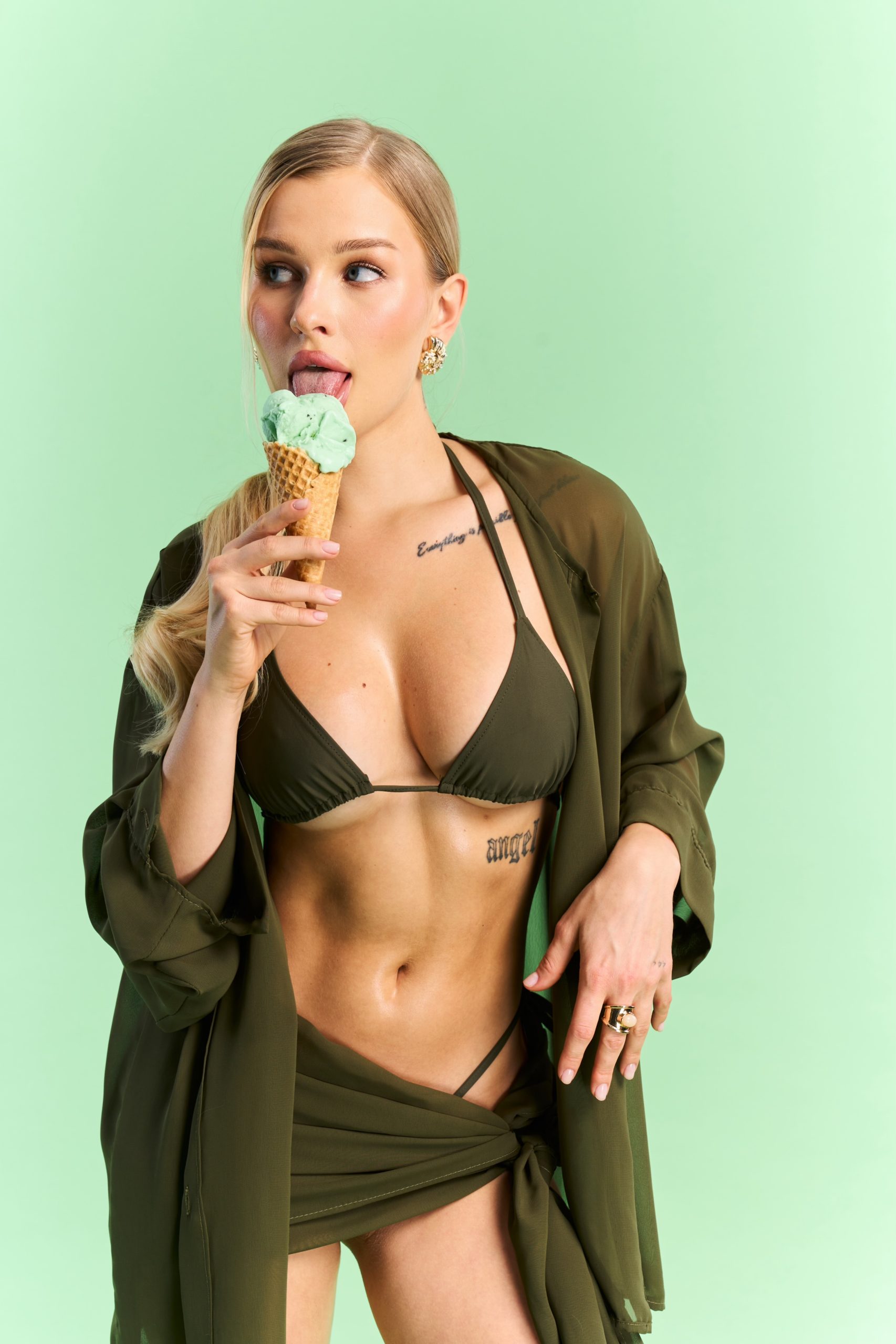 Khaki swimsuit