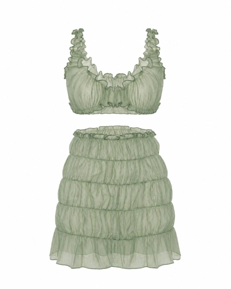 Set: a skirt and a top in matching colors