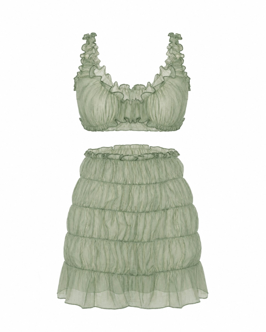 Set: a skirt and a top in matching colors