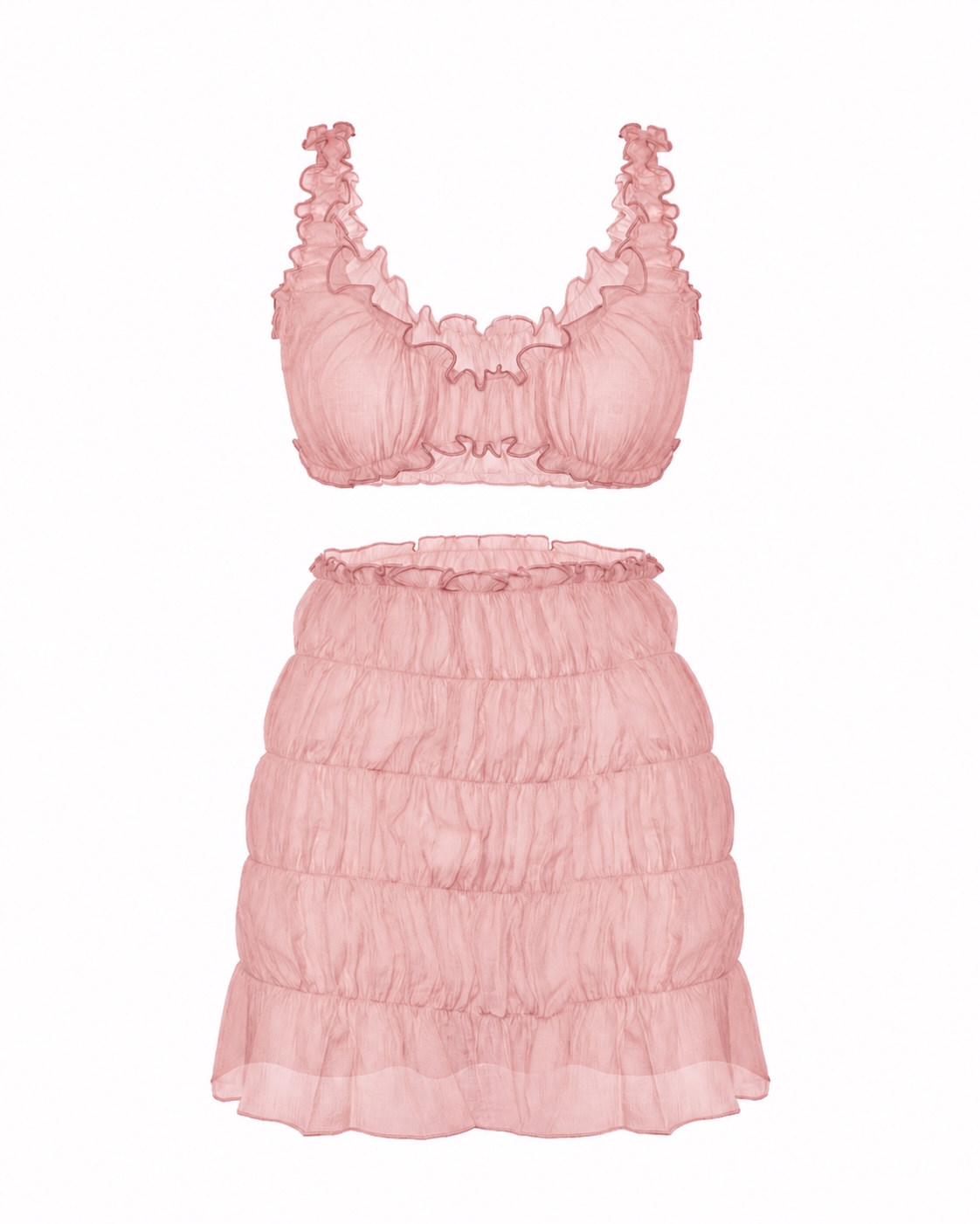 Set: pink skirt and top