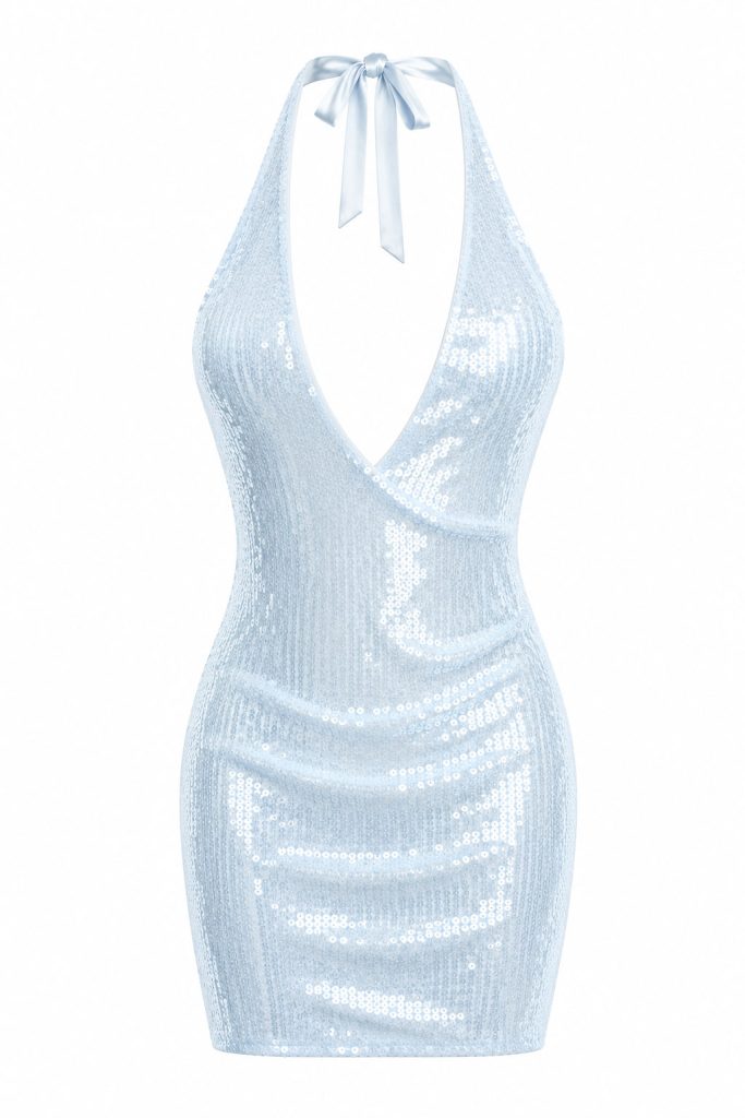 Blue mini dress