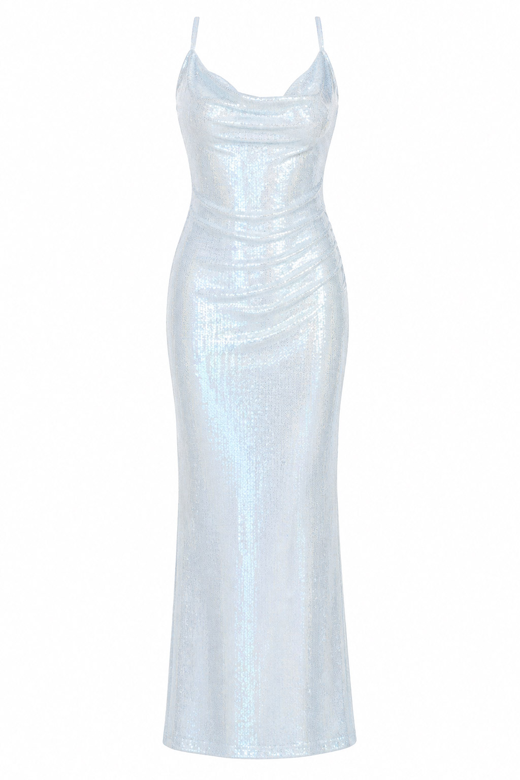 Blue sequin maxi dress