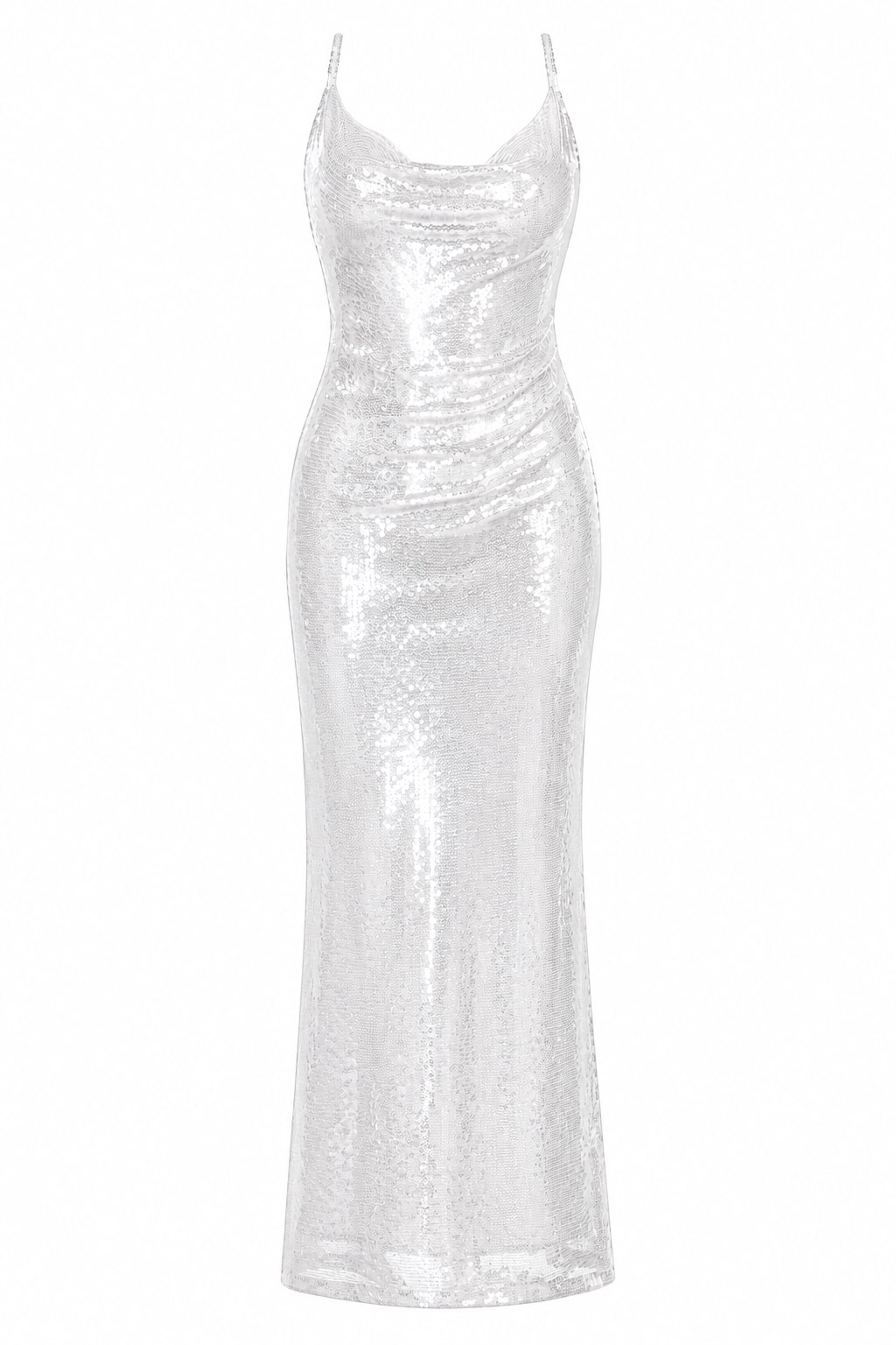 Cream sequin maxi dress
